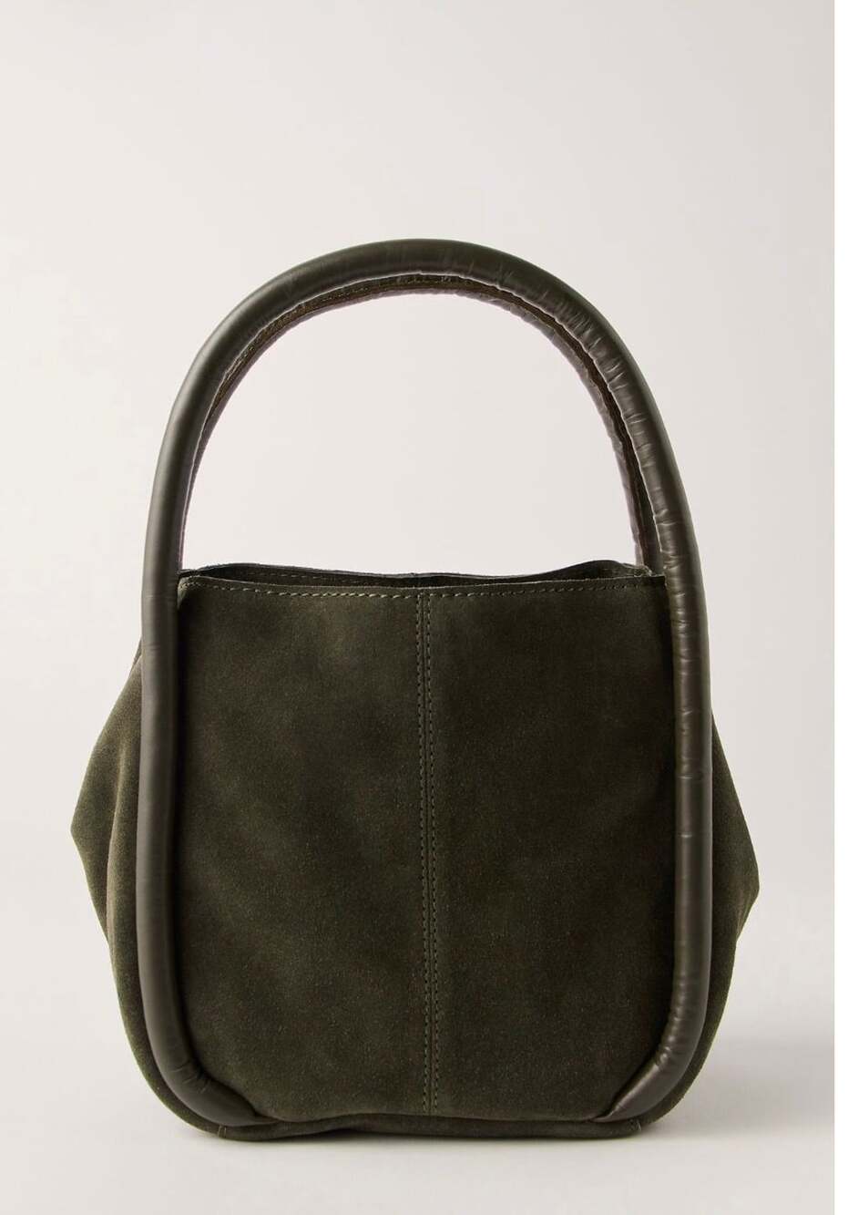 Free People Barlow Suede Bucket Bag in Dark Olive NWT